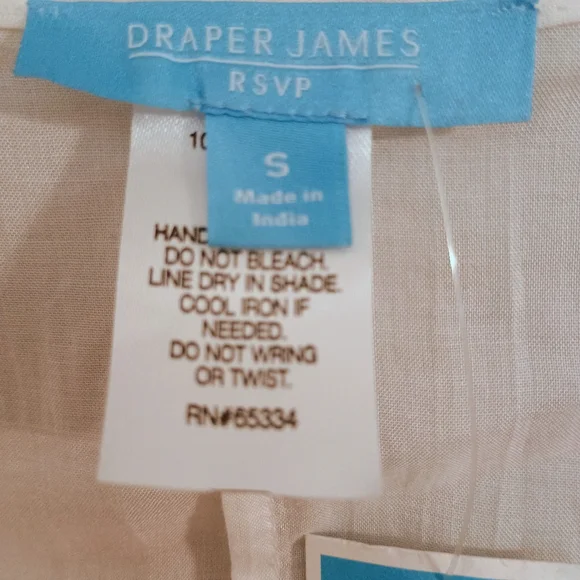NWT Draper James RSVP White Pom Trim Cover-Up Kaftan Size Small - Picture 5 of 6